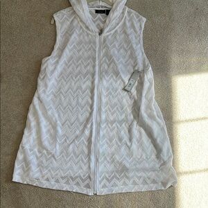 Apt. 9 White Hooded Swim Coverup